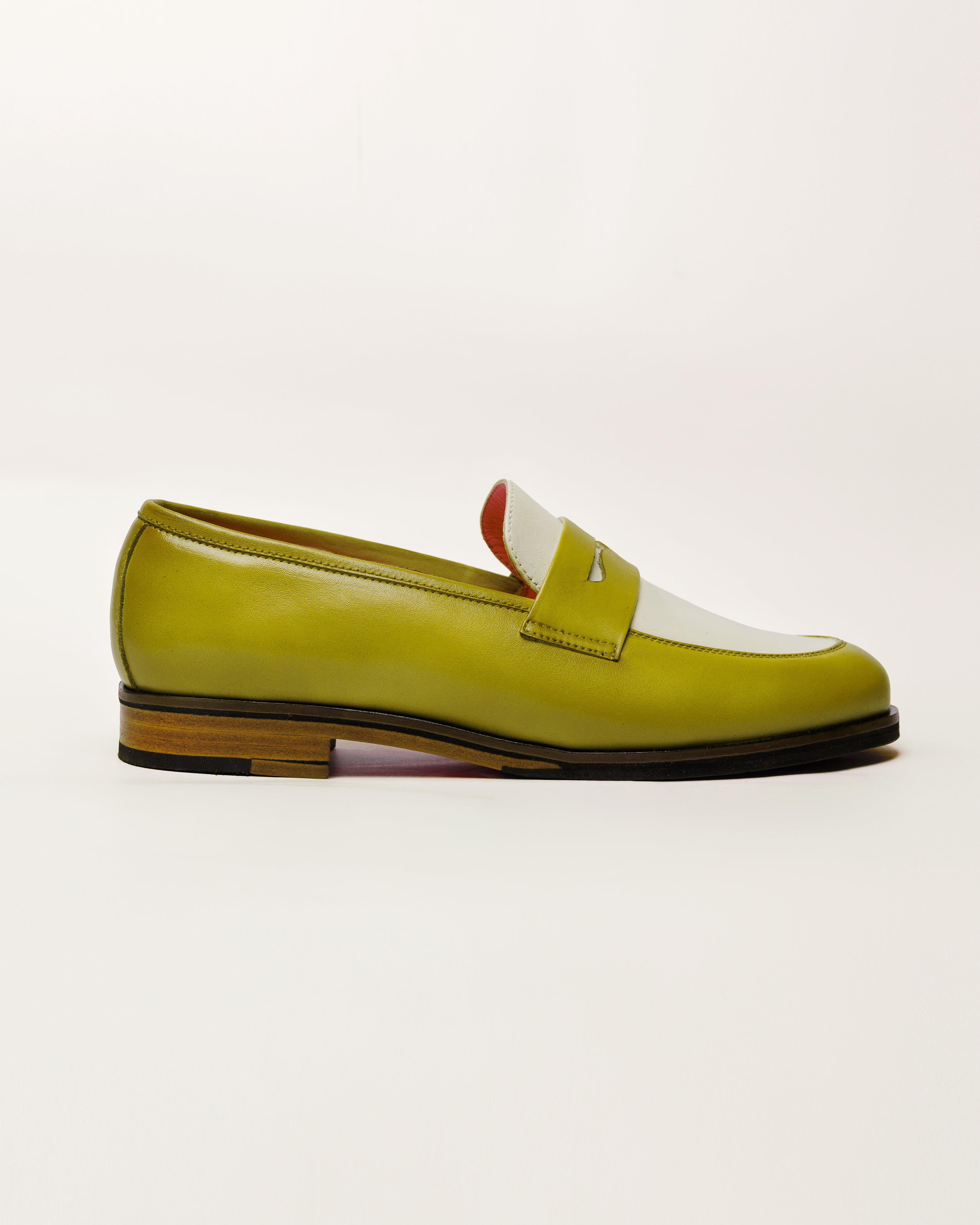 mens lime green dress shoes Ludovico Loafer Oak Patina Handmade Leather Italian for Men 6 Tan Tulle Thin Straps Size:1-Size Indulge in luxury with line_dresses