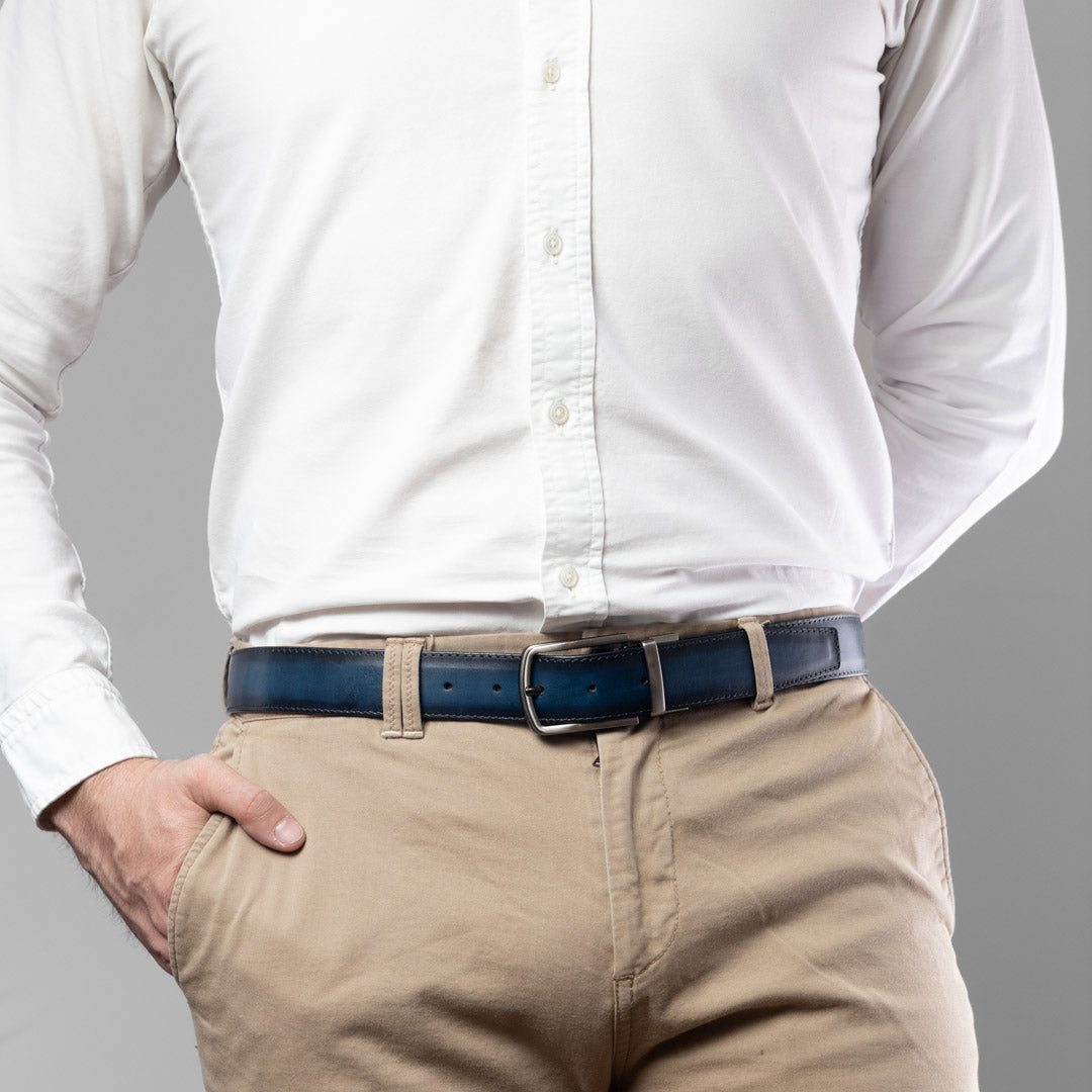 Leather Blue Belt