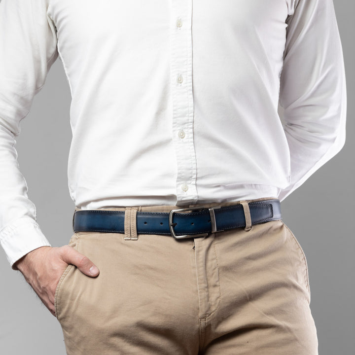 Leather Blue Belt