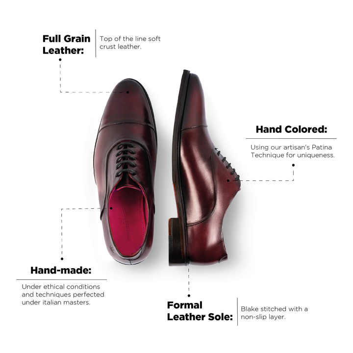 Armand Oxford Burgundy Classic Sole