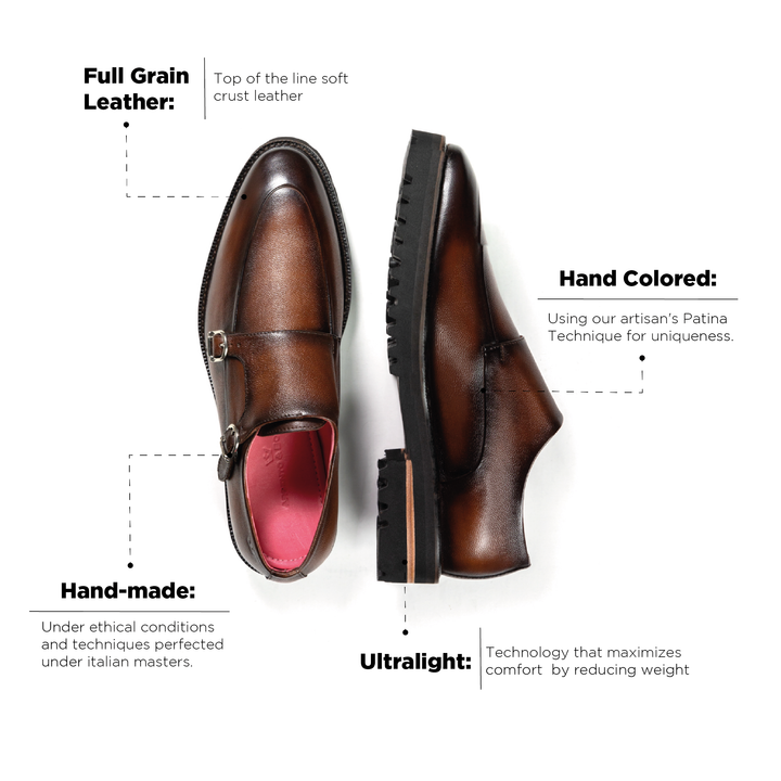 Claudio Monk Brown Ultralight Sole