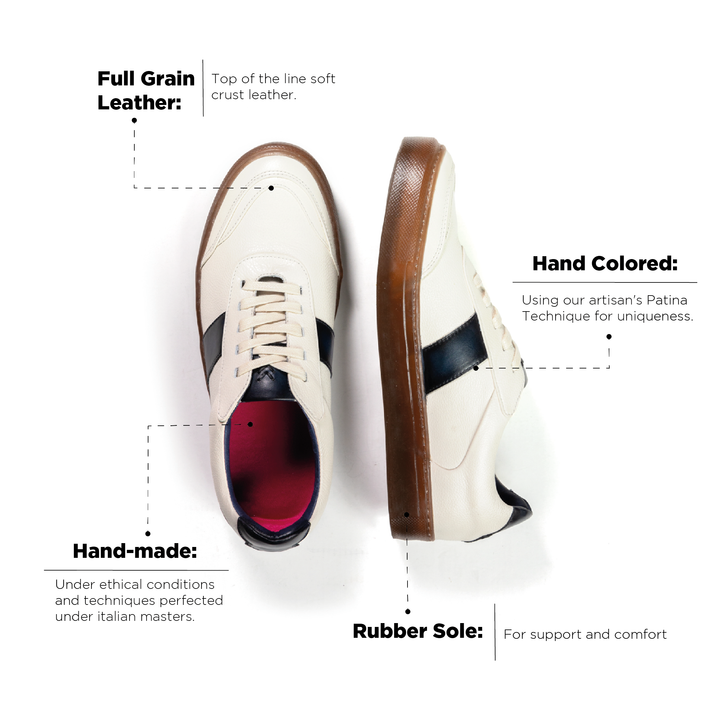 Pisa Sneaker Beige-Blue