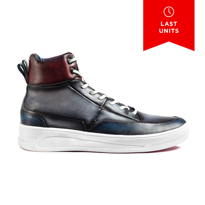 Luciano Sneaker Gray-Burgundy