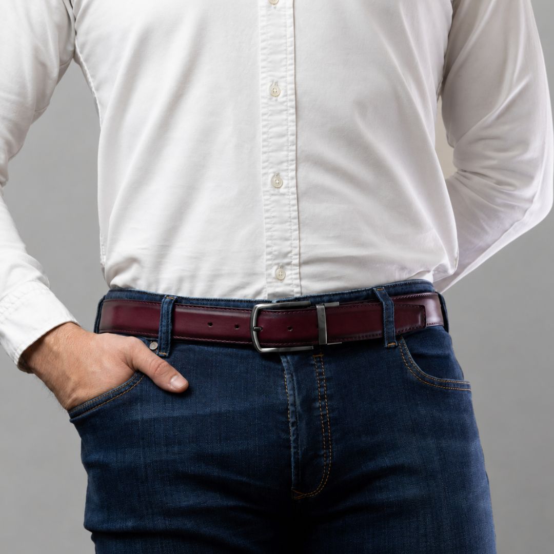 Leather Burgundy Belt