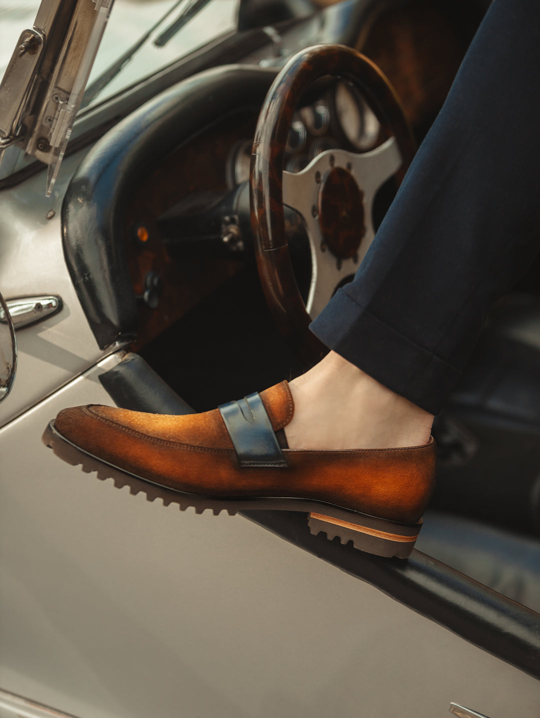 Alessandro Suede Loafer Cognac