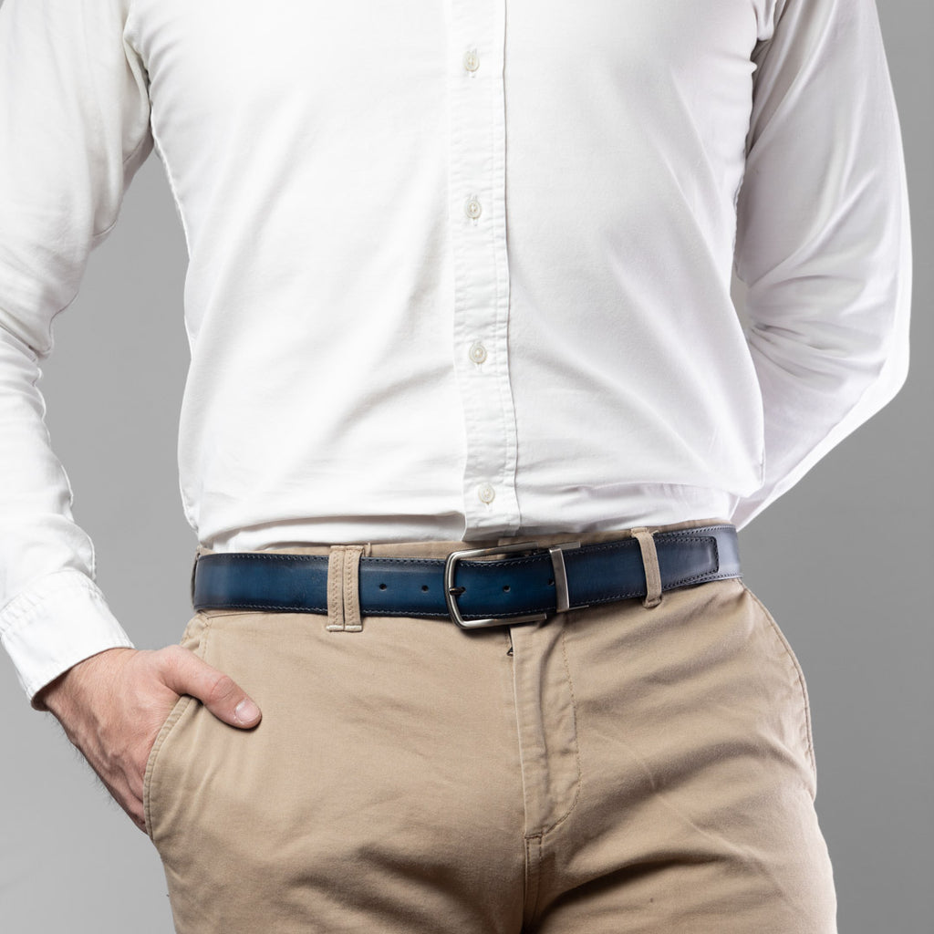 Leather Blue Belt