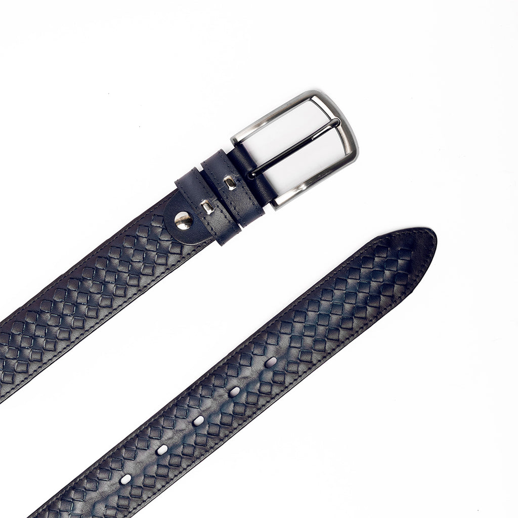 Embroidery Leather Blue Belt