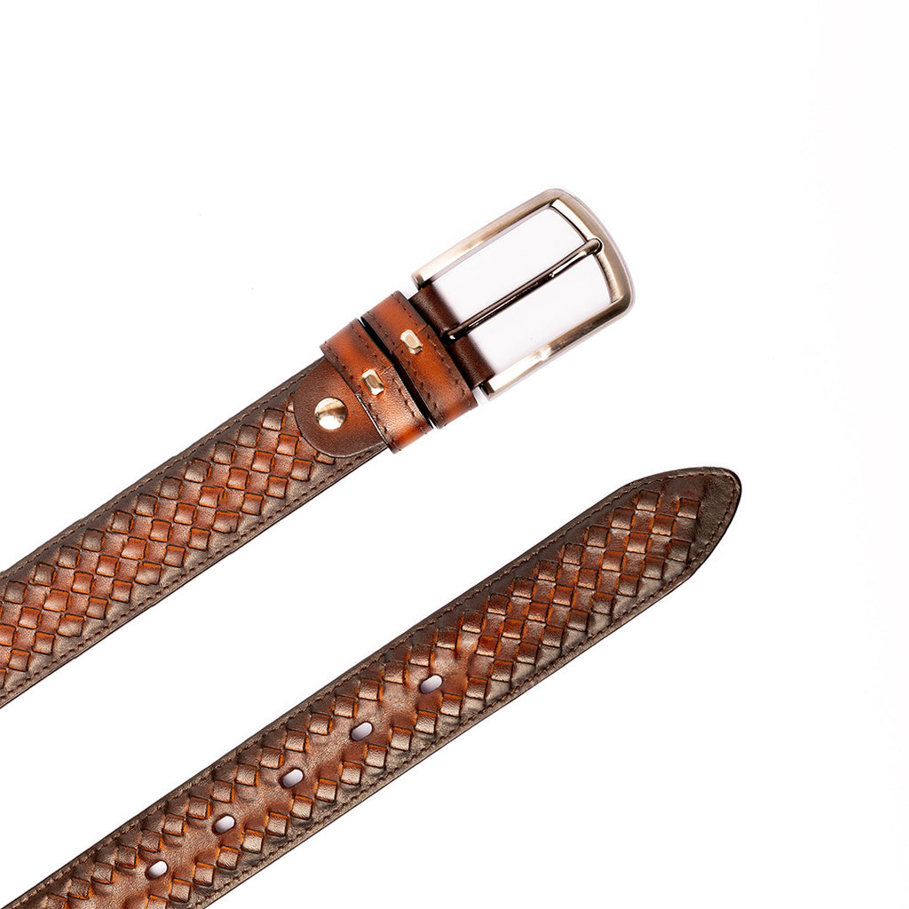 Embroidery Leather Oak Belt