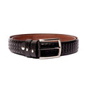 Embroidery Leather Black Belt
