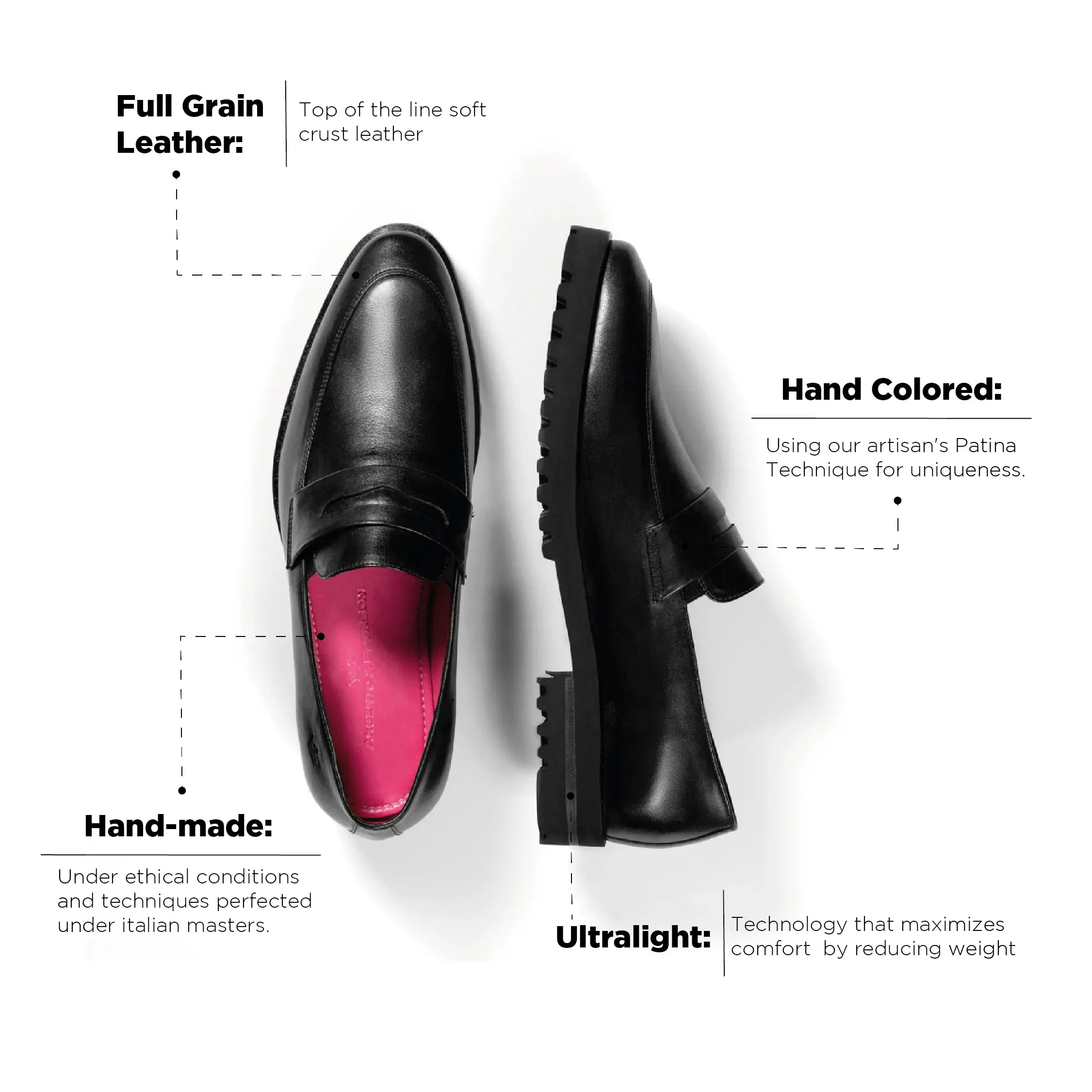 Alessandro Loafer Black Ultralight Sole