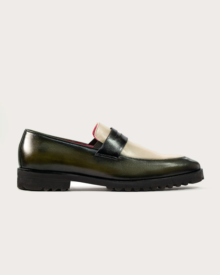 Alessandro Loafer GreenWhite Ultralight Sole
