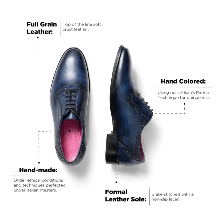 Diogo Oxford Blue Classic Sole