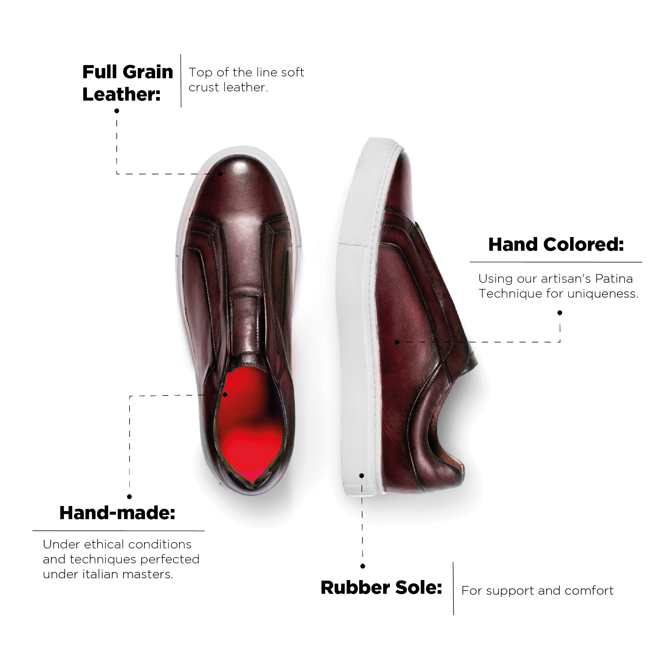 Gino Sneaker Burgundy