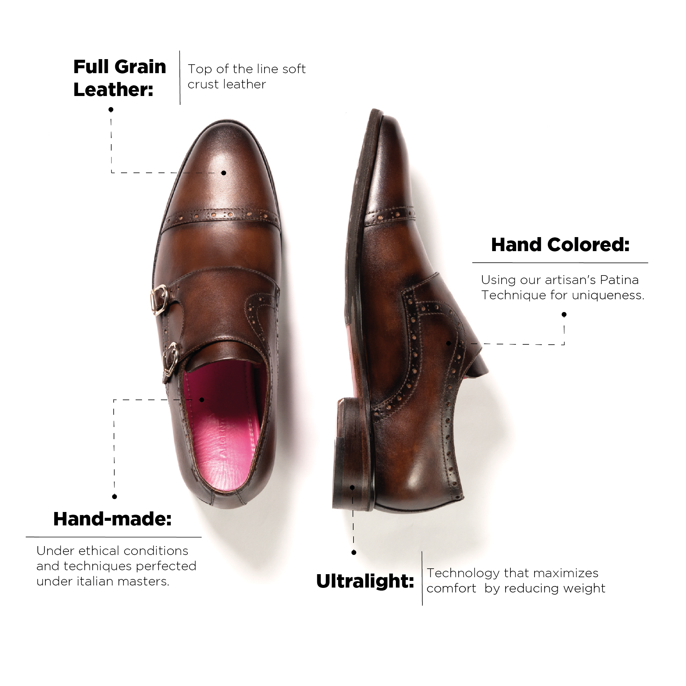 Massimo Monk Brown Classic Sole