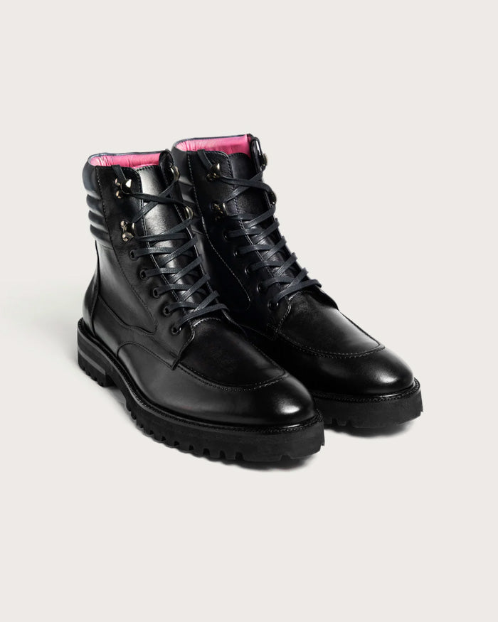 Rocco Boot Black Patina Handmade Leather Italian Shoes for Men